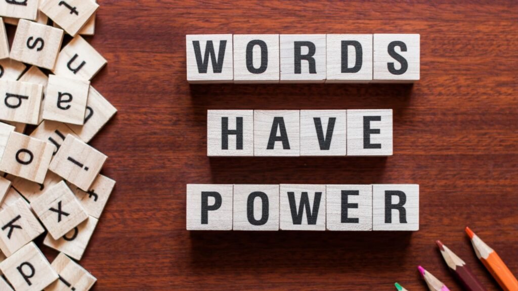words have power sign for powerful presentations